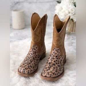 Roper Little Kids Cowboy Boots Size 3 Leopard Print Western Boots